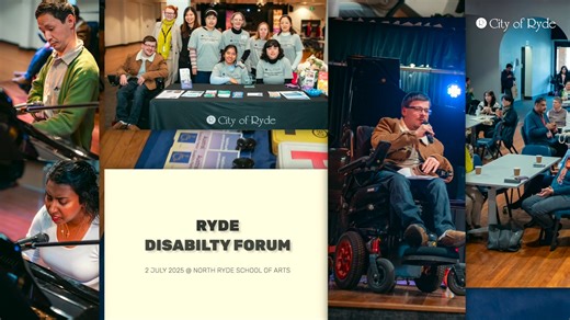City of Ryde hasn’t been taking a backseat when it comes to improving programs and opportunities offered to people with disability. 🎉 During the past 12 months, we: • Hosted the Ryde Disability Forum, an annual event that connects people with disability, their families, and carers. • Received a Highly Commended award for the Supporting Inclusive Volunteering program at the LGNSW Excellence Awards. • Achieved Silver Accreditation for Disability Inclusion Benchmarking from the Physical Disability