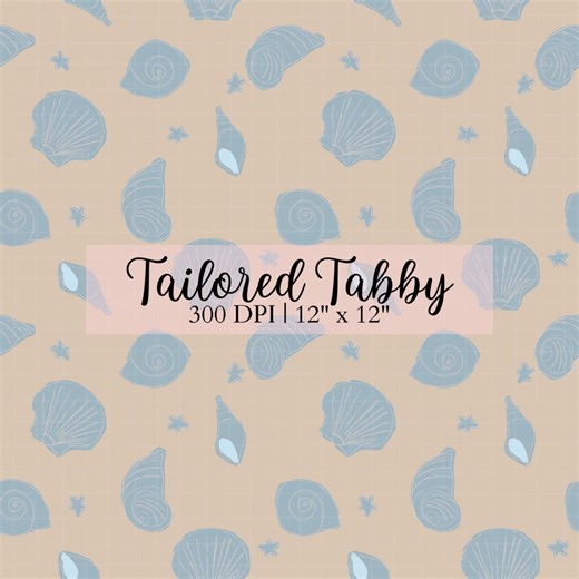 Toile Seashell Seamless File - Hand-drawn French-inspired Repeating Pattern - Etsy