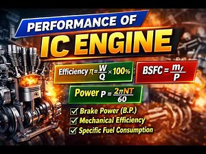 Performance of IC Engines Explained | Brake Power, Thermal Efficiency & BSFC | Thermodynamics