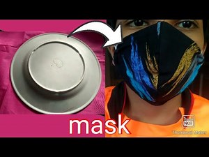 Make Fabric Face Mask at home l DIY Face Mask an easy way to mask pattern from plate