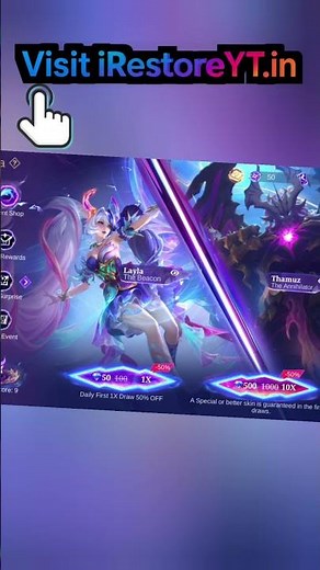 Layla Legend Skin | How to Buy Moba legends 5v5 Diamond | Cheap website Store #shots #mlbb #shorts