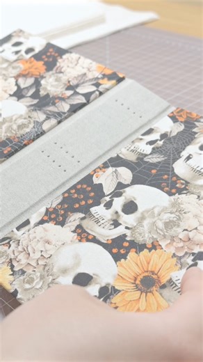 17K views · 428 reactions | Making a sketchbook and binding  Watch full video on my YouTube channel, link in bio . #bookbinding #bookart #skull #halloween #handmade #bookmaking #booklover | Books Bind Faye | Facebook