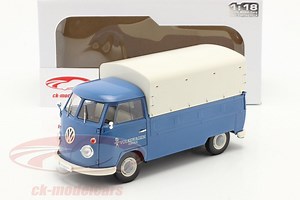 Volkswagen VW T1 Pick-Up with cover Volkswagen Service 1950 blue 1:18 Solido