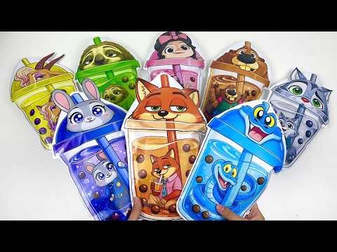 🥛 Paper DIY🥛 ZOOTOPIA 2 Milktea CUTE Paper Blind Bag Unboxing - Zootopia Cute Box | How to make
