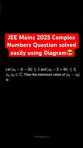 JEE Mains Complex Numbers Question Solved using Diagram🔥 IITJEE Maths Problems #shorts