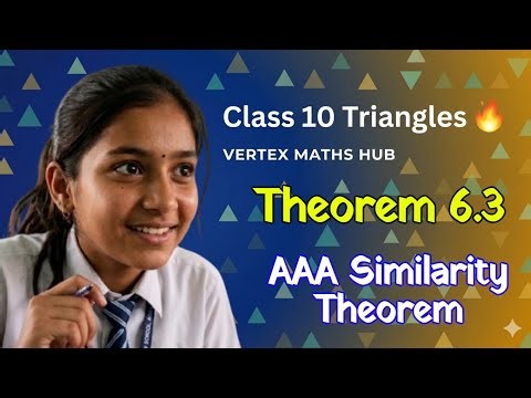 Class 10 Maths | Triangles Part 4/6 | AAA Similarity Theorem | Vertex Maths Hub