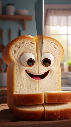 Satisfying ASMR Cartoon Bread Cutting 🍞✨ | Relaxing Sounds