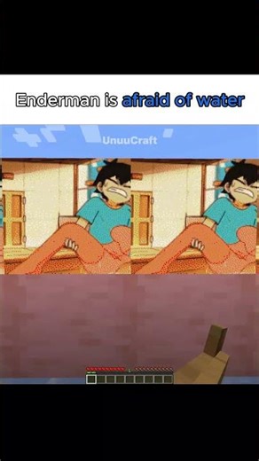 Enderman is afraid of water
