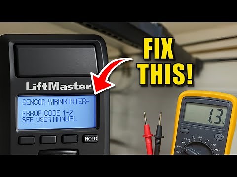 Garage Door Troubleshooting Liftmaster Sensor Wiring Error Code 1-2
