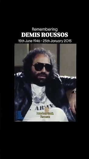 Demis Roussos 15 June 1946, would be 80 this year. A timeless man, in fact.