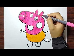 How to Draw Cute Pig 🐷 | Easy Pig Drawing for Kids | Simple Line Art Tutorial