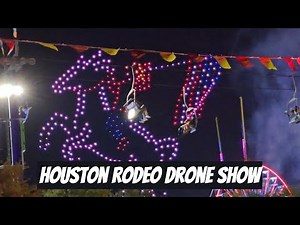 Houston Rodeo Lights Up the Sky! Incredible Drone Show#HoustonRodeo #HLSR #DroneShow#HoustonEvents