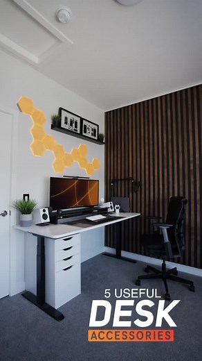 The right desk accessories can help boost productivity. For me, here’s 5 of them! 1. @AnkerOfficial Power wave 2 in 1 Wireless charger 2. @vissles V84 Bluetooth Mechanical Keyboard 3. @autonomousofficial SmartDesk Connect 4. BenQ ScreenBar Halo 5. Audioengine A2 #deskaccessories #tech #reviews #technology #productivity #deskaesthetic #desktour #productivitytools #deskgoals #desksetup #workspace #deskstyling #deskinspo #deskdecor #deskorganization