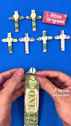 Dollar Bill Origami Cross of Love Tutorial