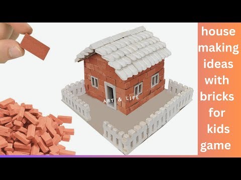 Building a Mini House from Bricks - DIY Crafts for Kids