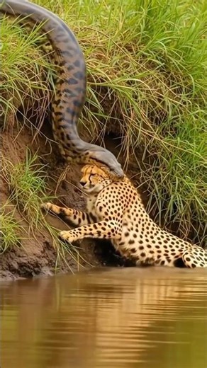 Unexpected Twist! Python vs Tiger#wildlife #shorts #nature #animals #hunting #africa