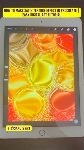 How to make Satin Texture Effect in Procreate | Easy Digital Art Tutorial #shorts