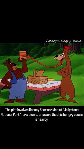 Daily Cartoons & Wallpapers on Instagram: "Barney's Hungry Cousin. The plot involves Barney Bear arriving at "Jellystone National Park" for a picnic, unaware that his hungry cousin is nearby."