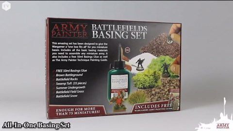 The Army Painter Battlefields Basing Set - Static Grass for Miniature Terrain Basing set - Static Grass & Free Basing Glue, Woodland Scenic Static Grass, Scenery Flocks - Master Quality Game Miniature