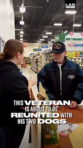 This veteran's reaction to being told that he's getting his dogs back after months apart is incredible! 🙌🐶 | LADbible