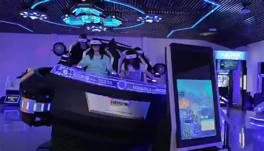 HEROVR 5-Seat 6Dof VR Racing Simulator 360 Degree Indoor/Outdoor 6D VR Glasses Solution Theme Park Spaceship Home Roller Coaster