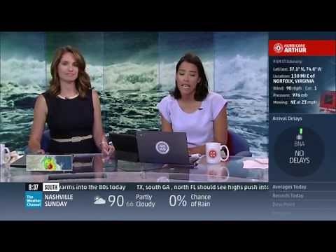 Hurricane Arthur Coverage (7/4/14 6am-9am) - The Weather Channel