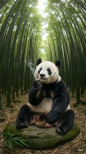 panda smoking😍😍😇.. #viral #cute#trendingshorts #funny