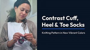 Contrast Cuff Heel Toe Socks Knitting Pa