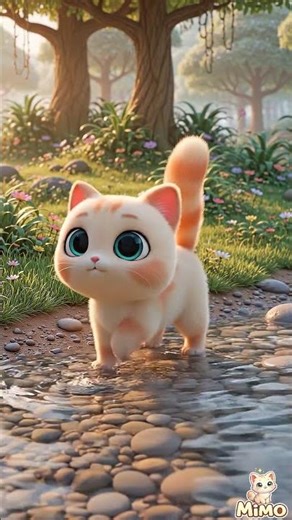 MIMO Takes a Calm River Bath 🐾💧 | Cute Silent Animation