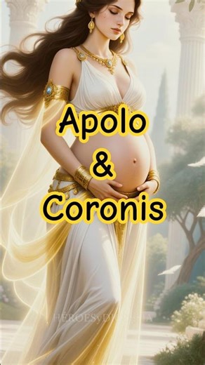 The Tragedy of Apollo and Coronis: Why is the raven black? (Mythology) #shorts