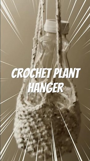 Crochet Plant Hanger #crochet #recycle #plants #acrylic #yarn #beginner #theyarnroom #theyarnroom