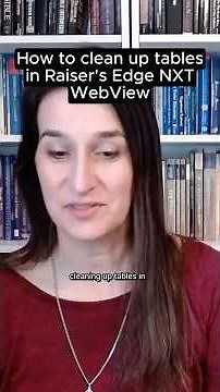 How do I clean up Table Entries in Raiser's Edge NXT?