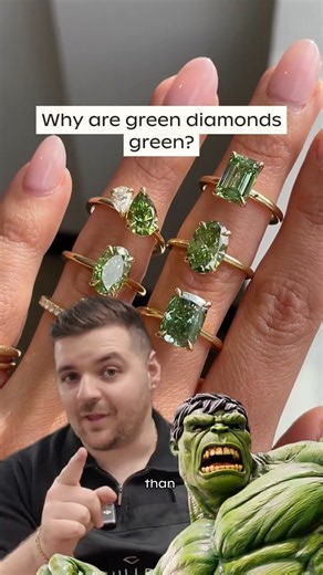 Are green diamonds radioactive? 😱💍