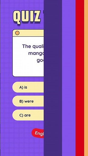 Subject Verb Agreement | English Grammar Quiz | Right Form of Verb