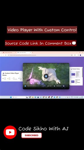 Video Player With Custom Controls