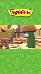Laura trying to demonstrate her apple chopper, chopped right through the plate man 🙄 #VeggieTales | VeggieTales