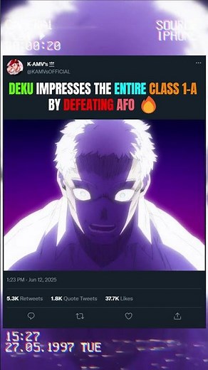 DEKU IMPRESSES THE ENTIRE CLASS 1-A BY DEFEATING AFO 🔥 | #anime #animeedit #myheroacademia