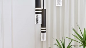 Pendant Lights Kitchen Island, Crystal Pendant Light Fixtures Mini 18W LED Modern Kitchen Pendant Lighting Over Sink and Living Room and Bedroom (Black 3 Light)