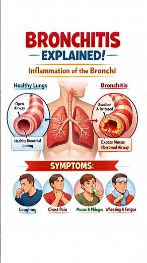 Bronchitis Explained: Inflammation of Bronchi Made Simple #biology #anatomy #medical #shorts