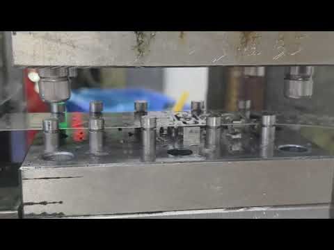 Progressive Die Stamping: Battery Spring Contact Manufacturing (8-Station Tool | Slow Motion)