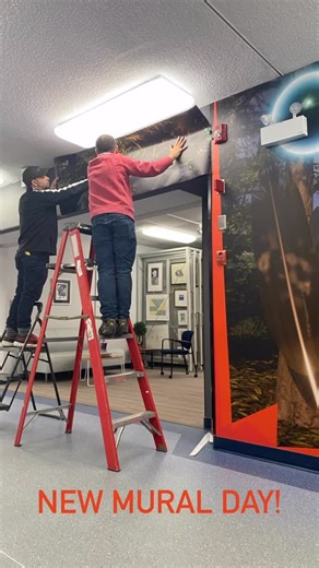 Dunlop Art Gallery on Instagram: "Check out the new mural being installed at Central Library! “The Erratics”, by multimedia artist Quinn Hopkins, will be enhanced with Augmented Reality elements that elevate the powerful presence of the glacial erratic, an out of place stone moved by glaciers during the last ice age. More details to come! #quinnhopkins @noodinstudio #augmentedreality #erratics #dunlopartgallery #reginapubliclibrary #rpl @regina_public_library"