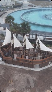 57K views · 1.9K reactions | ‍☠️ Pirates at Frienship Fountain ⛲️ Here is a first glance at the playground  being installed at @friendshipfountainjax . There is one large “prirate” ship, along with a smaller one. It looks like there will be a restroom building, a second building (possibly an office), and then a garden along the other side of the Fountain. No estimated completion date was found. | Hidden Jacksonville | Facebook