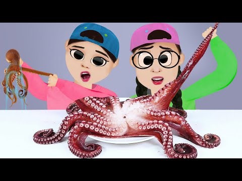 Spicy Seafood Boil Mukbang 매운 대왕해물찜 먹방 DONA 도나 animation