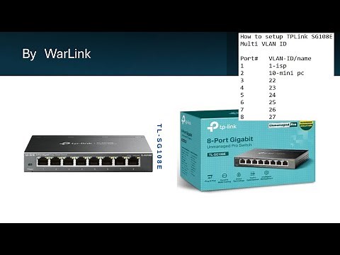 TPLink SG108E Multi VLAN setup WiFi5Soft PART-1