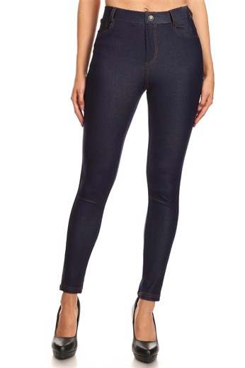 Jvini Women's High Waist Color Jeggings Pull On Stretch Skinny Pants Inseam 29" Sizes S-3XL