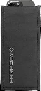 Faraday Defense Faraday Bag Jacket Pro for Phones | Magnetic Closure, Shielding - Law Enforcement & Military, Travel & Data Security, Privacy, Anti-Tracking Anti-Hacking Black (Phone Vertical)