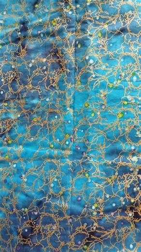 Sea Water Batik Fabric, Turquoise Tropical Metallic Cotton, 1/2 Yard Cut - Etsy