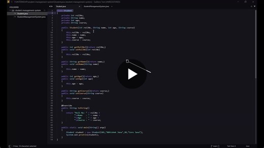 Built a console-based Student Management System in Java with a focus on how such systems are actually structured in real-world applications. Instead of just writing code to make it work, the goal… | ABHISHEK JENA