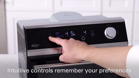 Hamilton Beach Digital Air Fryer Toaster Oven Combo, 10 Ways to Cook, 4 Preset Functions, Stay On & 1800 Watts, LED Capacitive-Touch Controls, 2 Rack Positions, Fits 12” Pizza, Black & Stainless Steel