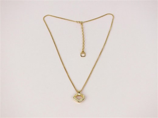 Vintage Grosse' Germany (for Dior) Ladies Pendant Necklace Gold-plated Metal With Rhinestones - High-quality Brand Fashion Jewelry 80s - Etsy New Zealand